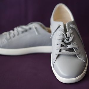 Gray leather Sneakers